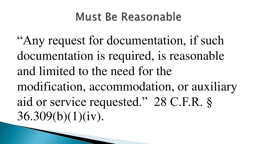 any request for documentation if such