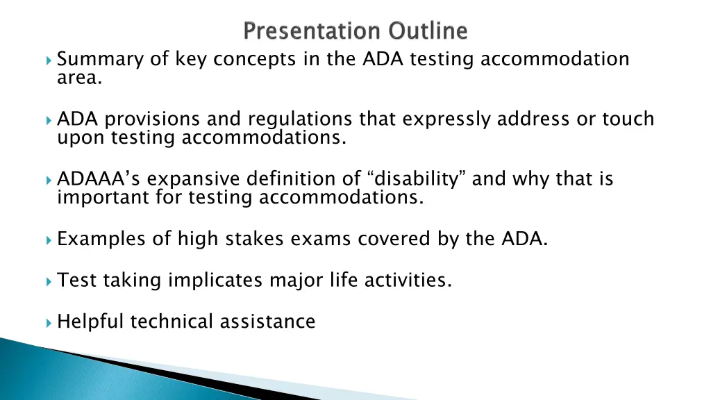 summary of key concepts in the ada testing