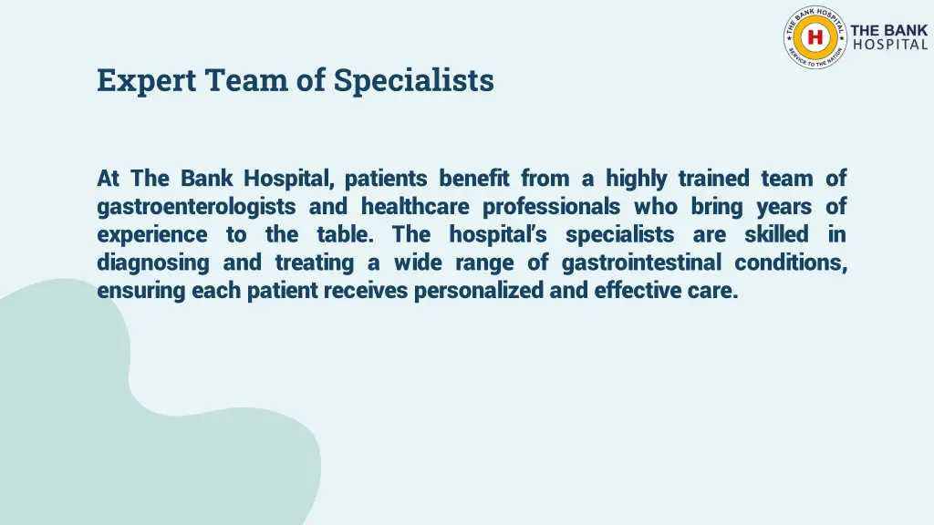 expert team of specialists