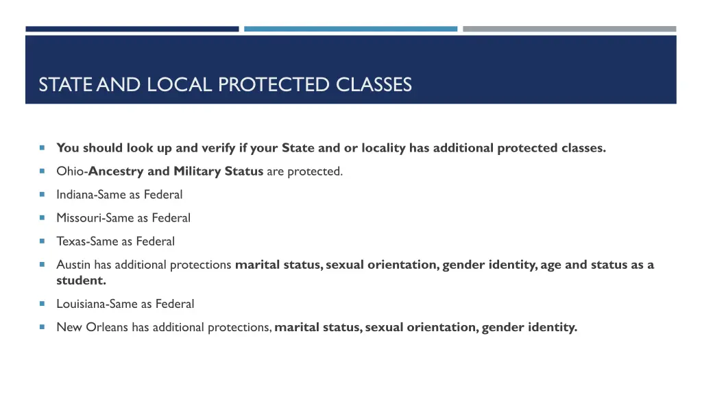 state and local protected classes