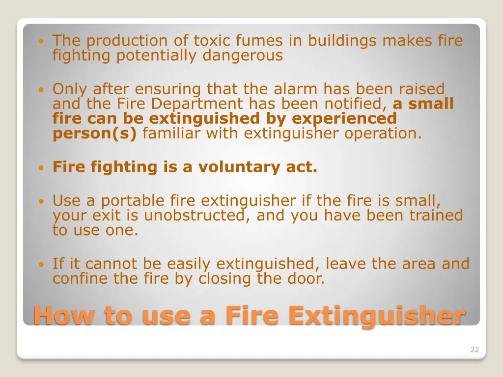 the production of toxic fumes in buildings makes