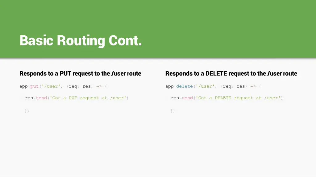 basic routing cont