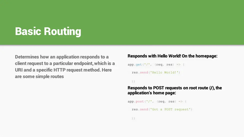 basic routing