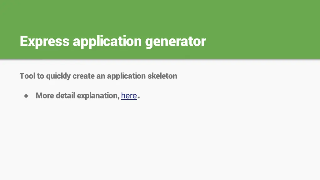 express application generator