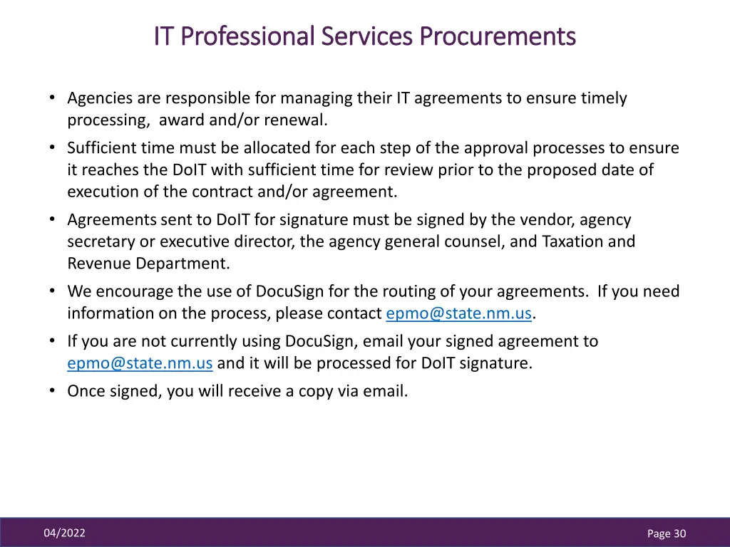 it professional services procurements 3