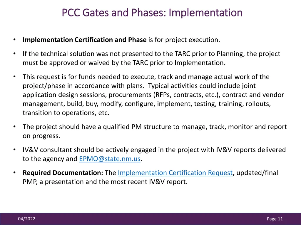 pcc gates and phases implementation pcc gates