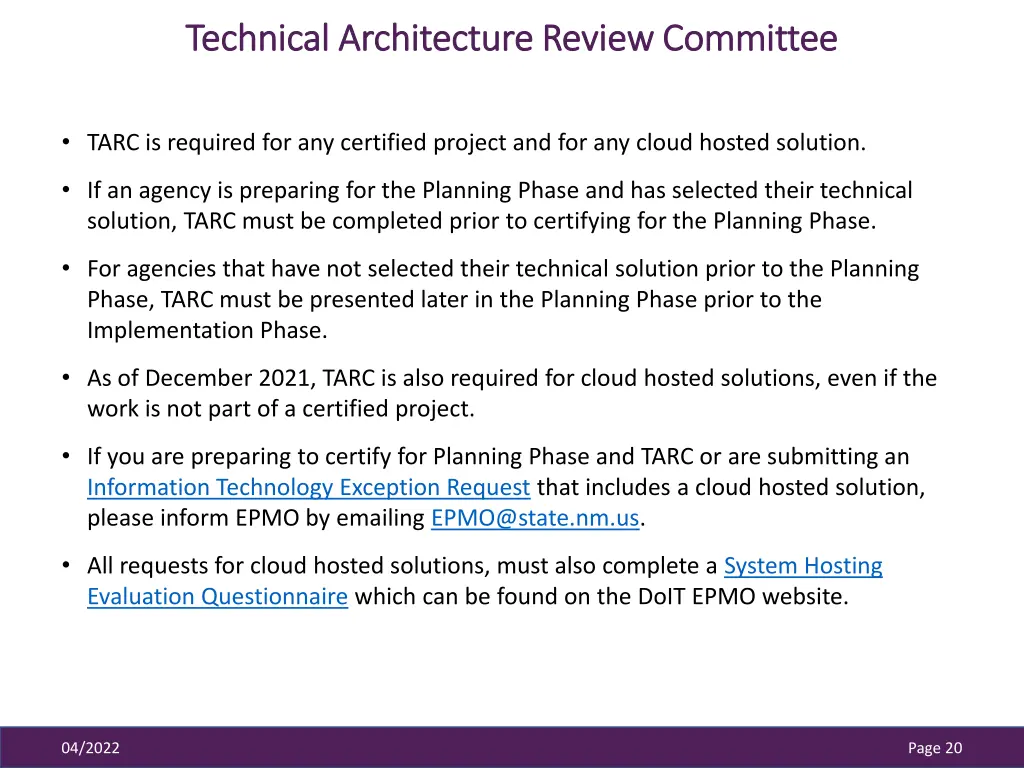 technical architecture review committee technical 1