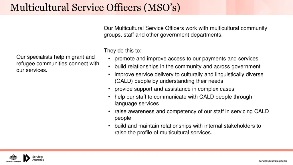 multicultural service officers mso s