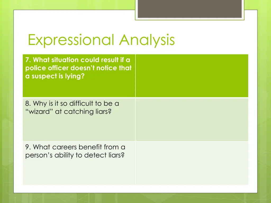 expressional analysis