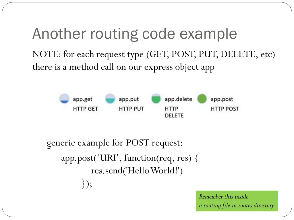 another routing code example