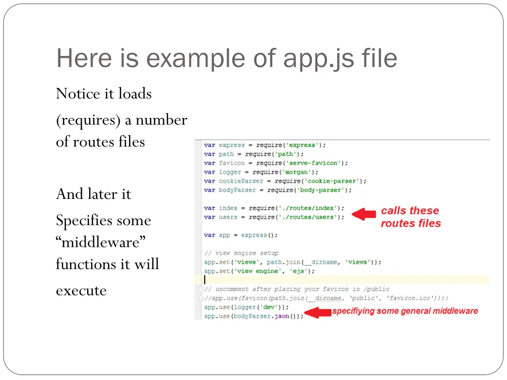 here is example of app js file