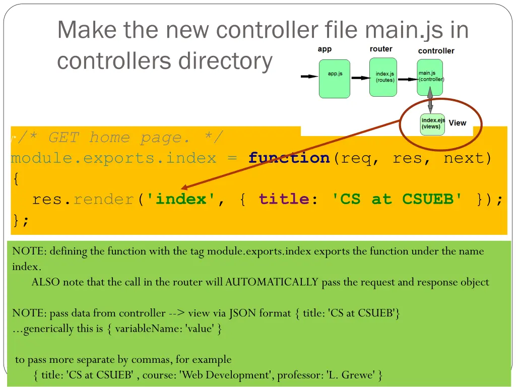 make the new controller file main