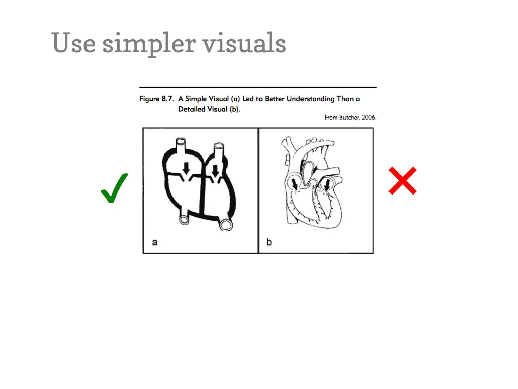 use simpler visuals