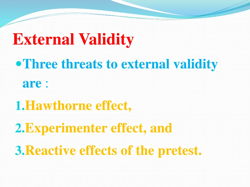 external validity