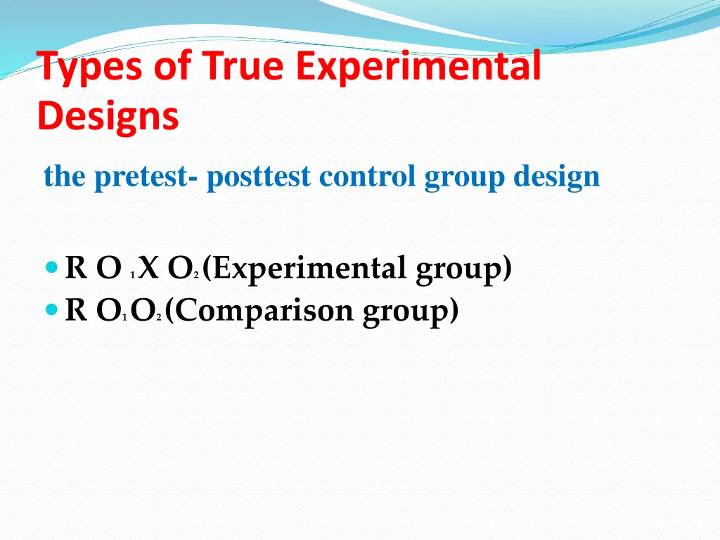 types of true experimental designs the pretest