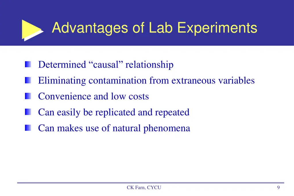 advantages of lab experiments