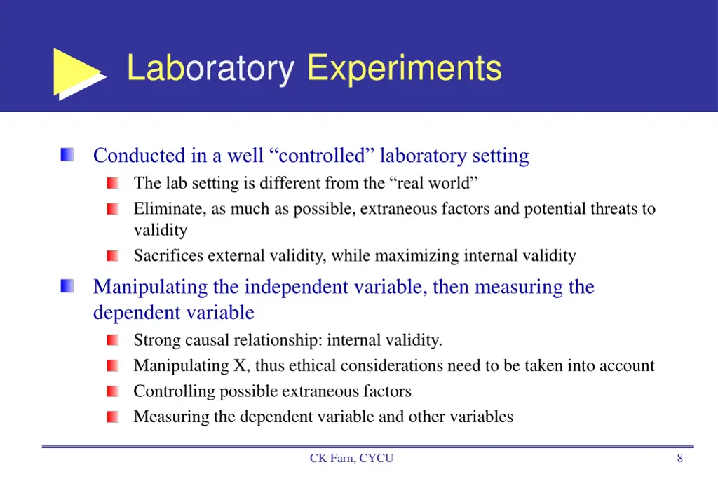 laboratory experiments