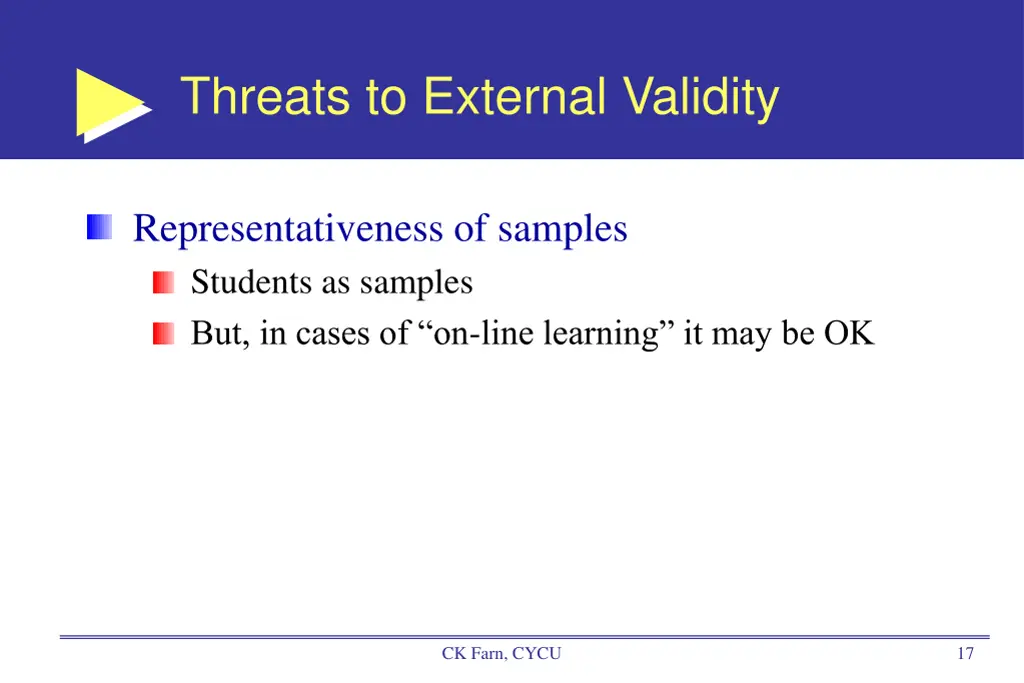 threats to external validity