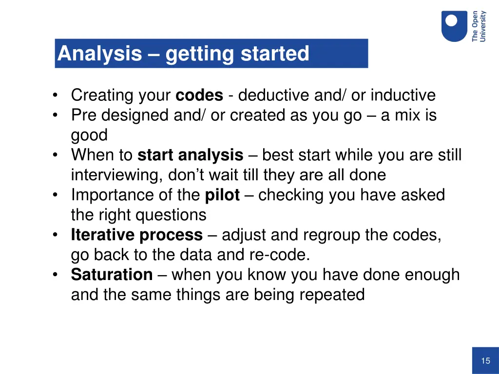 analysis getting started