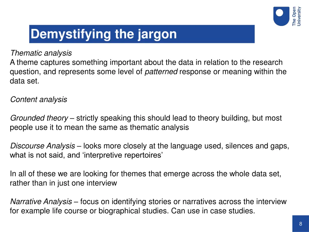 demystifying the jargon