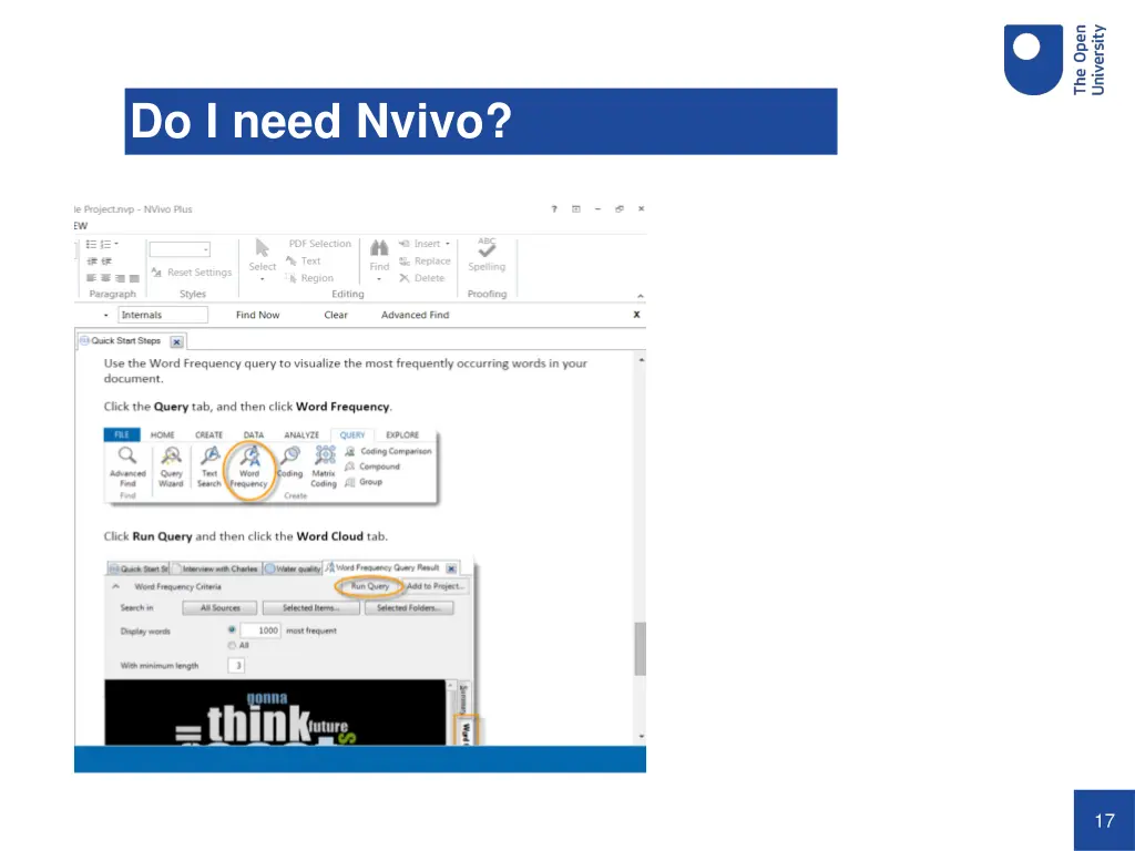 do i need nvivo 1