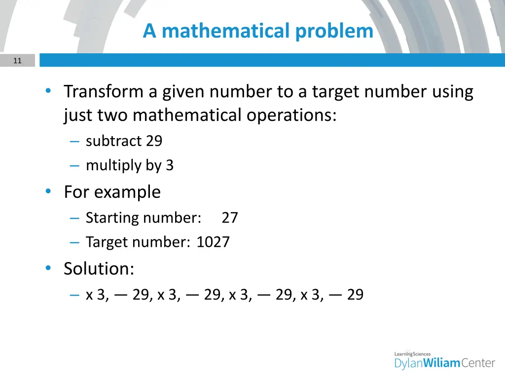 a mathematical problem