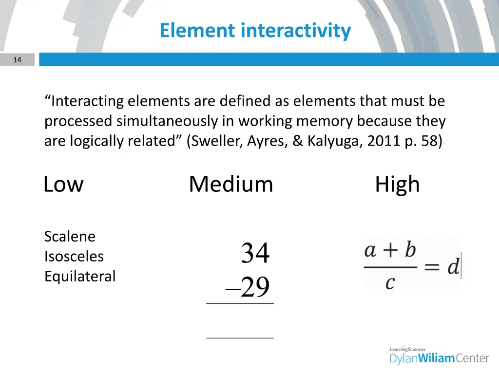 element interactivity