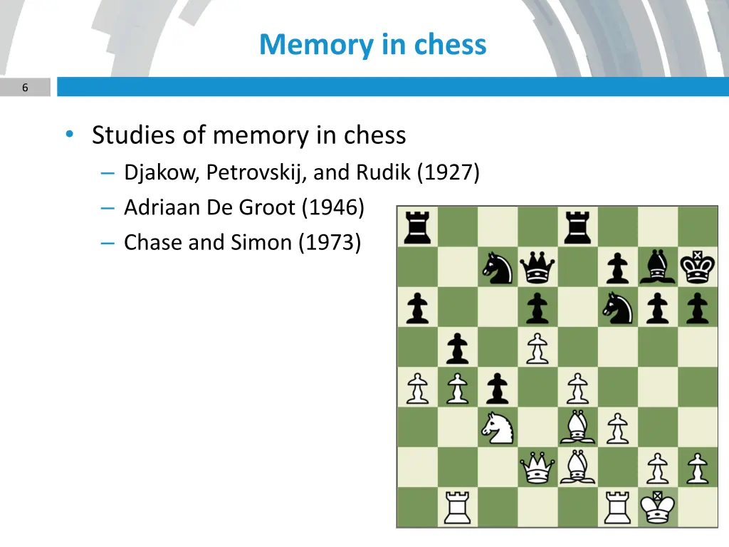 memory in chess