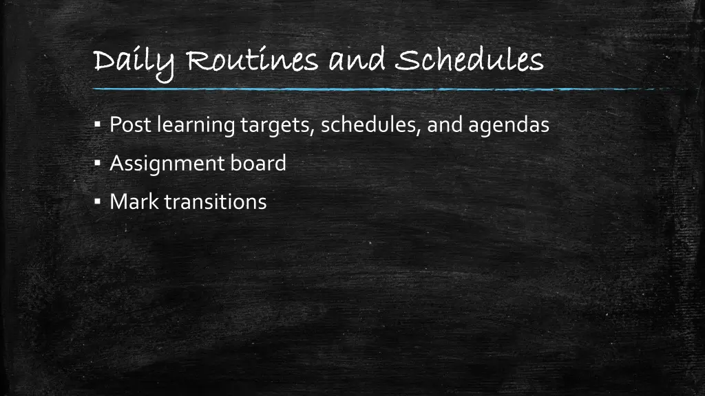 daily routines and schedules daily routines