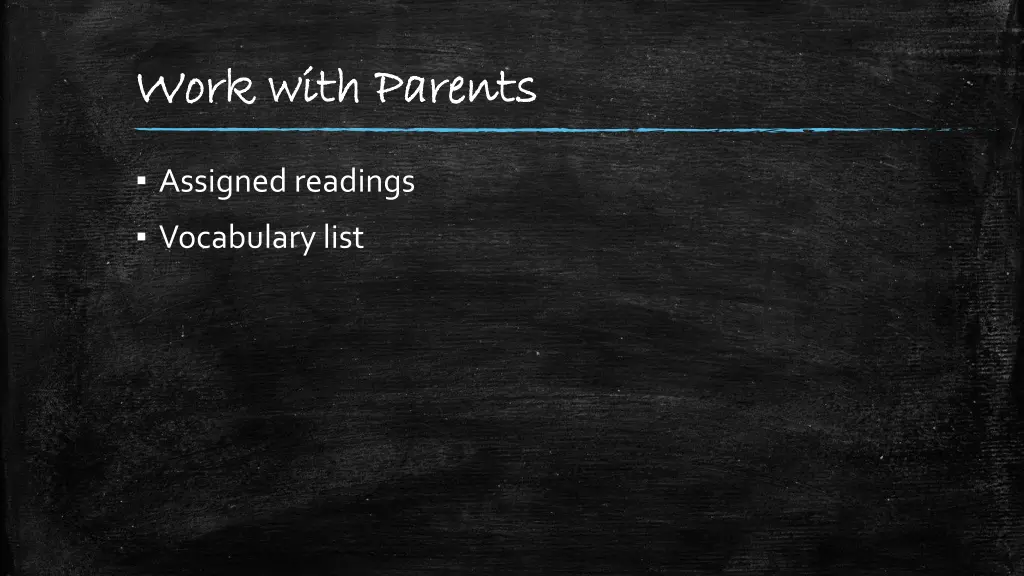 work with parents work with parents