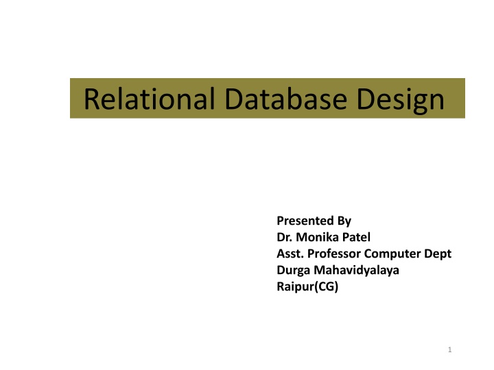 relational database design