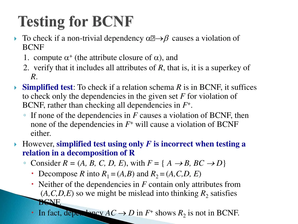 to check if a non trivial dependency causes