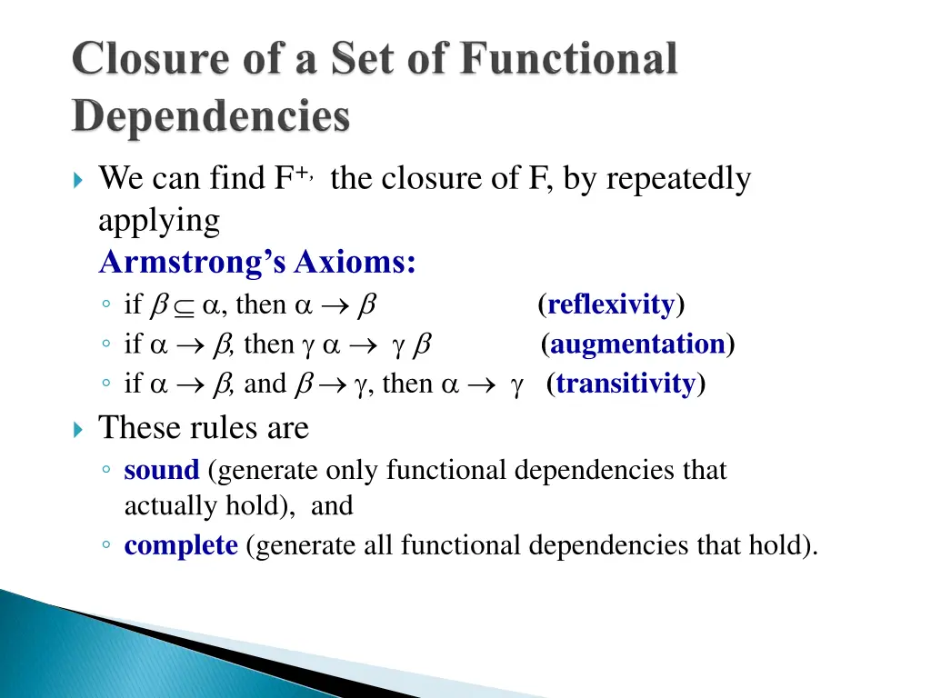 we can find f the closure of f by repeatedly