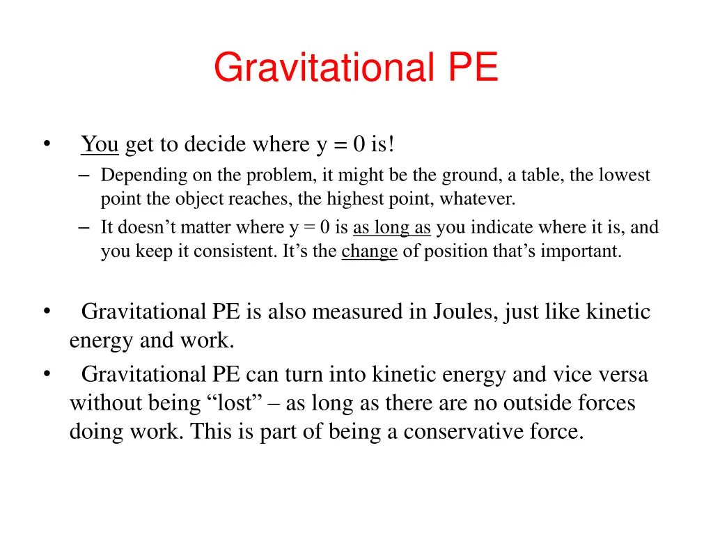 gravitational pe