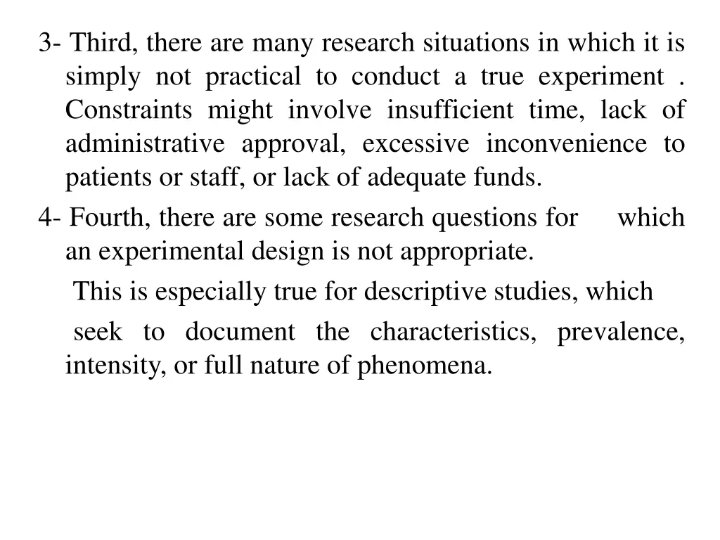 3 third there are many research situations