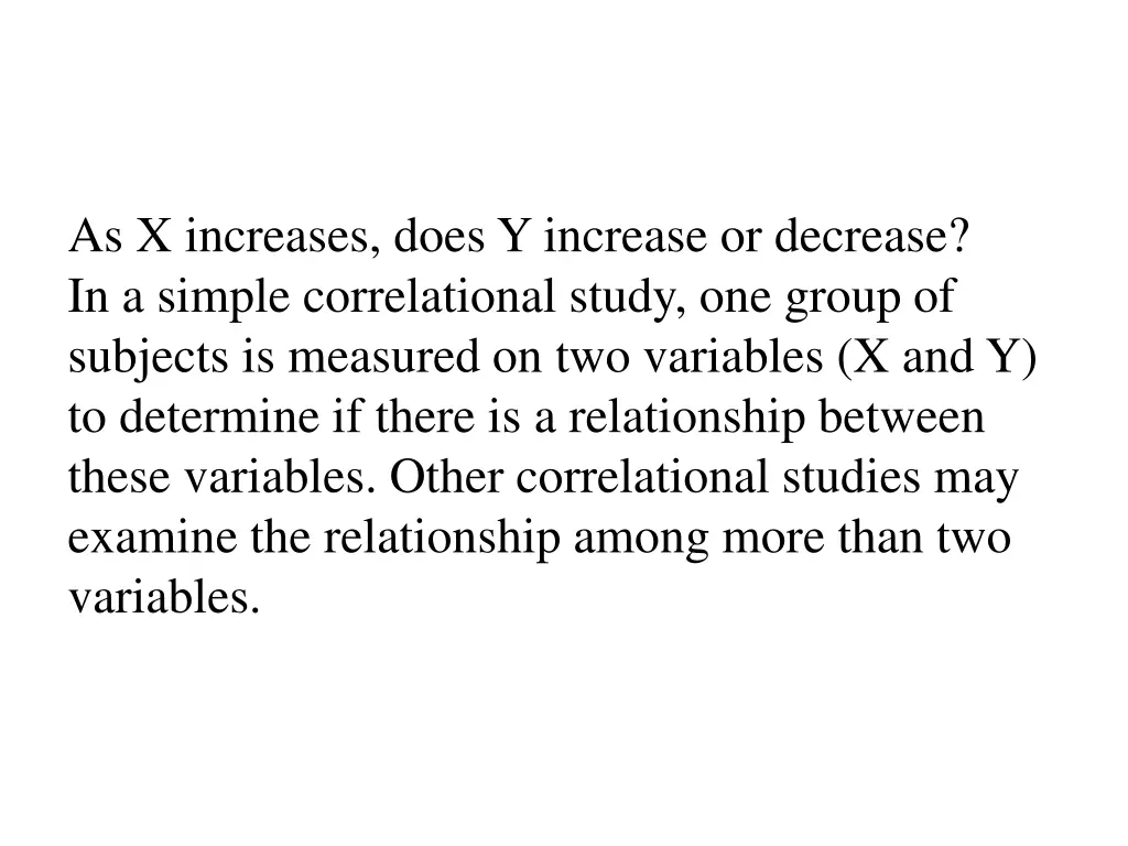 as x increases does y increase or decrease