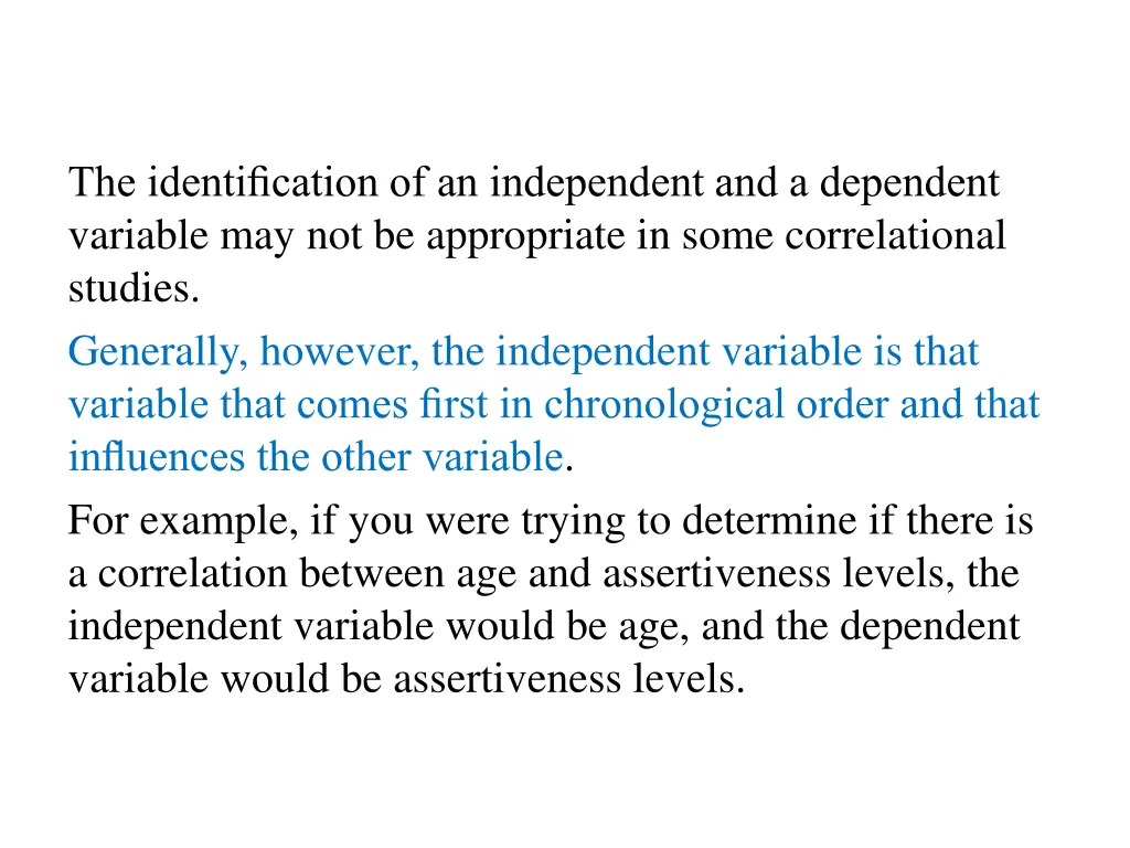 the identification of an independent