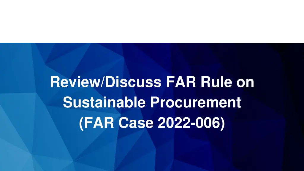 review discuss far rule on sustainable