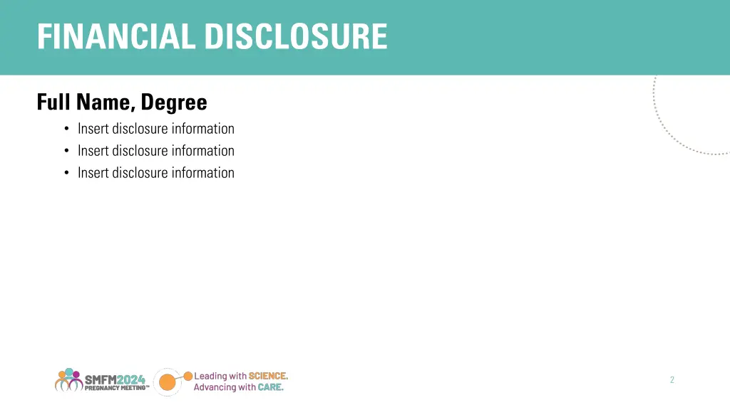 financial disclosure