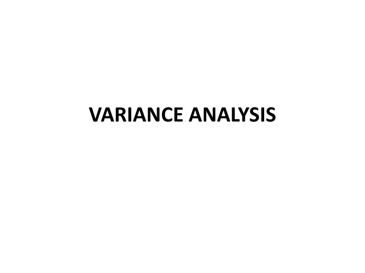 variance analysis