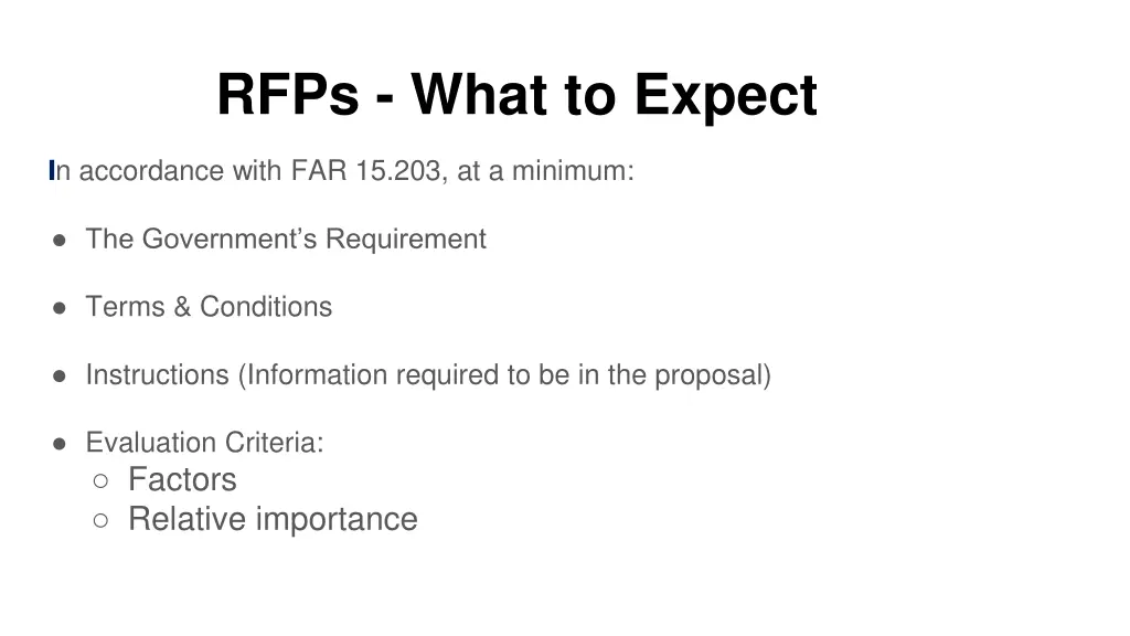 rfps what to expect