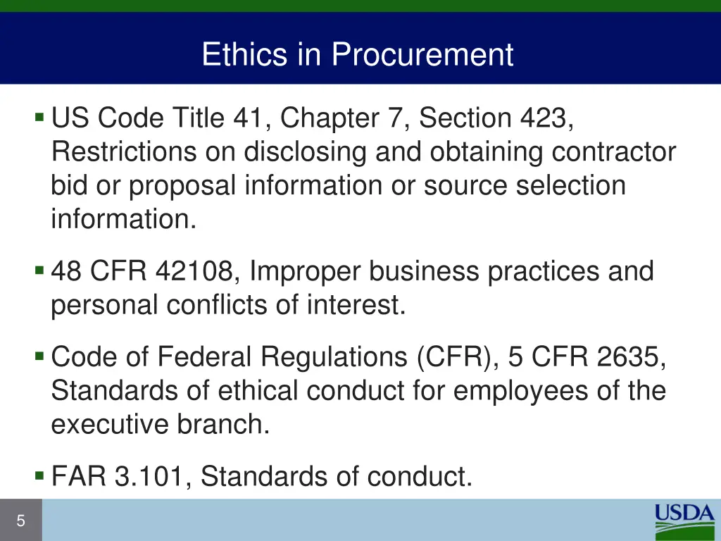 ethics in procurement