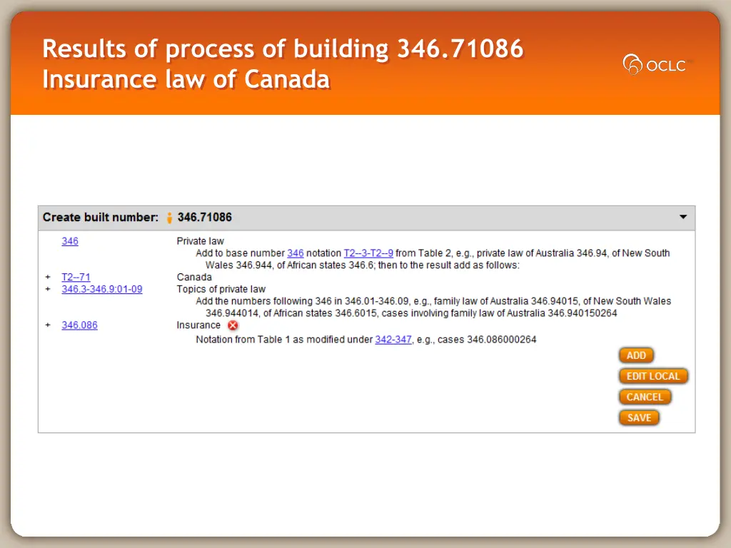 results of process of building 346 71086