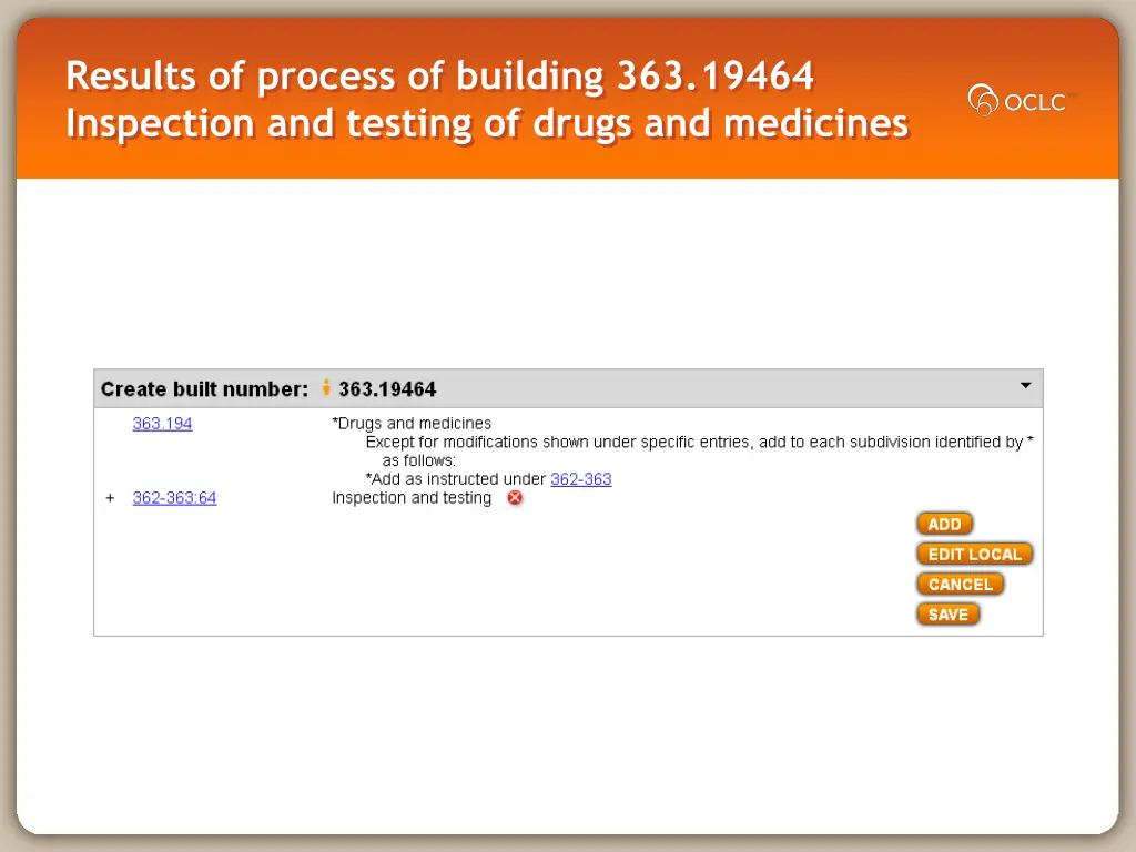 results of process of building 363 19464