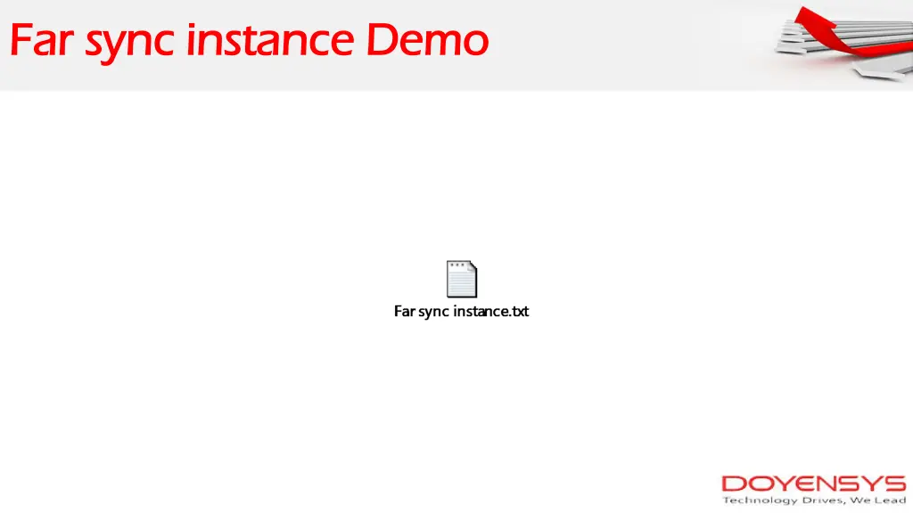 far sync instance demo far sync instance demo