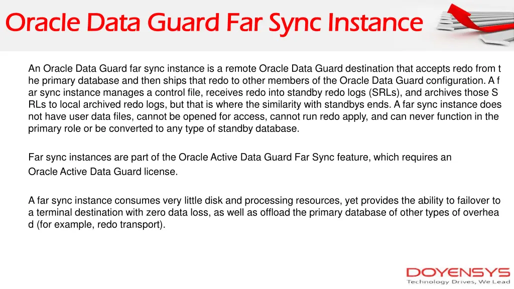 oracle data guard far sync instance oracle data