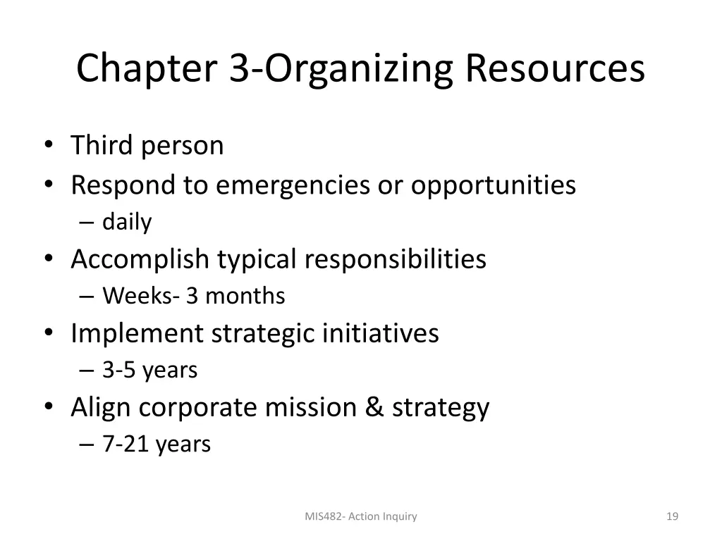 chapter 3 organizing resources