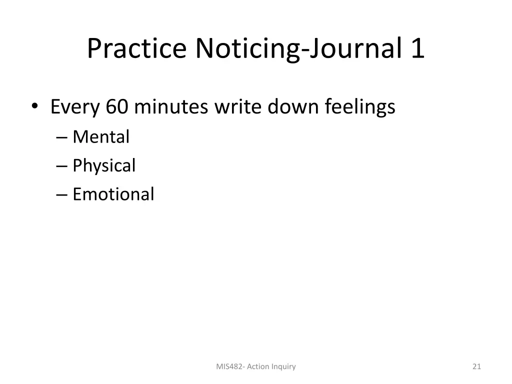 practice noticing journal 1