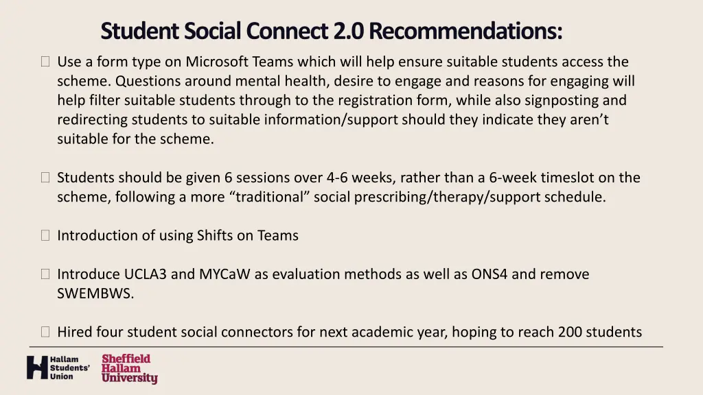 student social connect 2 0 recommendations