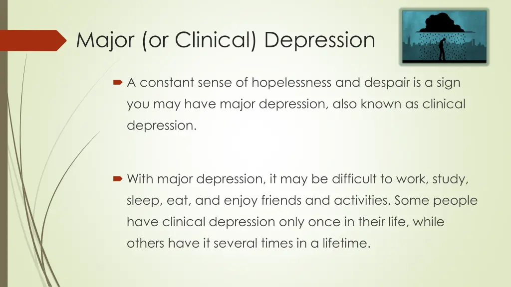 major or clinical depression